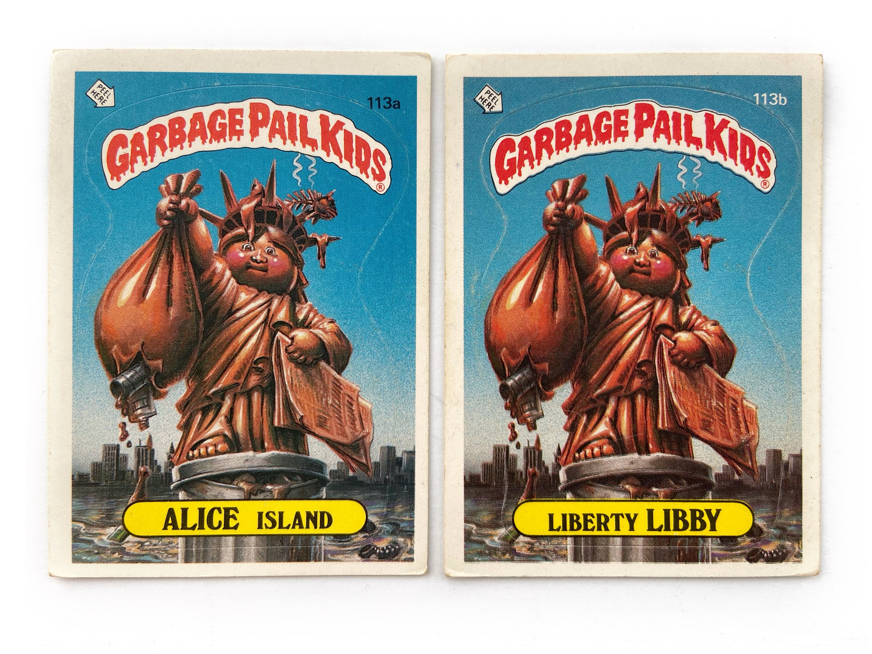 1986 Topps Garbage Pail Kids Card: Alice Island & Liberty Libby - Etsy
