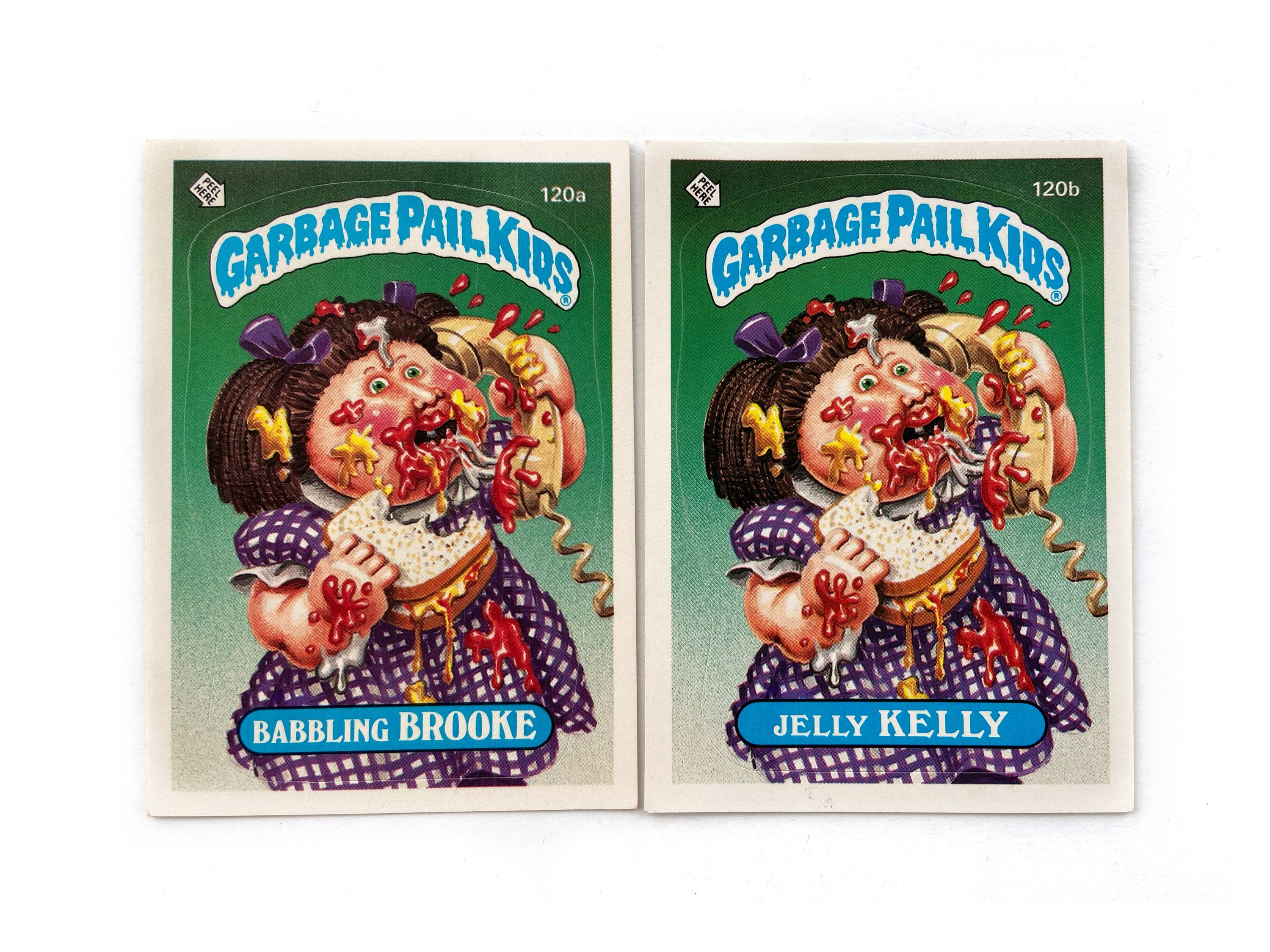 プレイボーイ　ケリーブルック 1986 Topps Garbage Pail Kids Sticker Cards: Jelly Kelly & Babbling