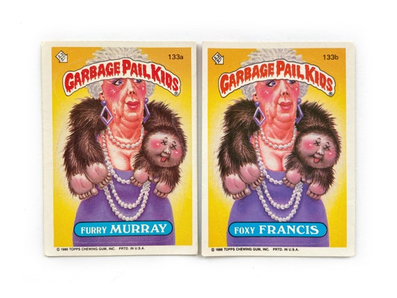 1986 Topps Garbage Pail Kids Sticker Cards: Foxy Francis & Furry
