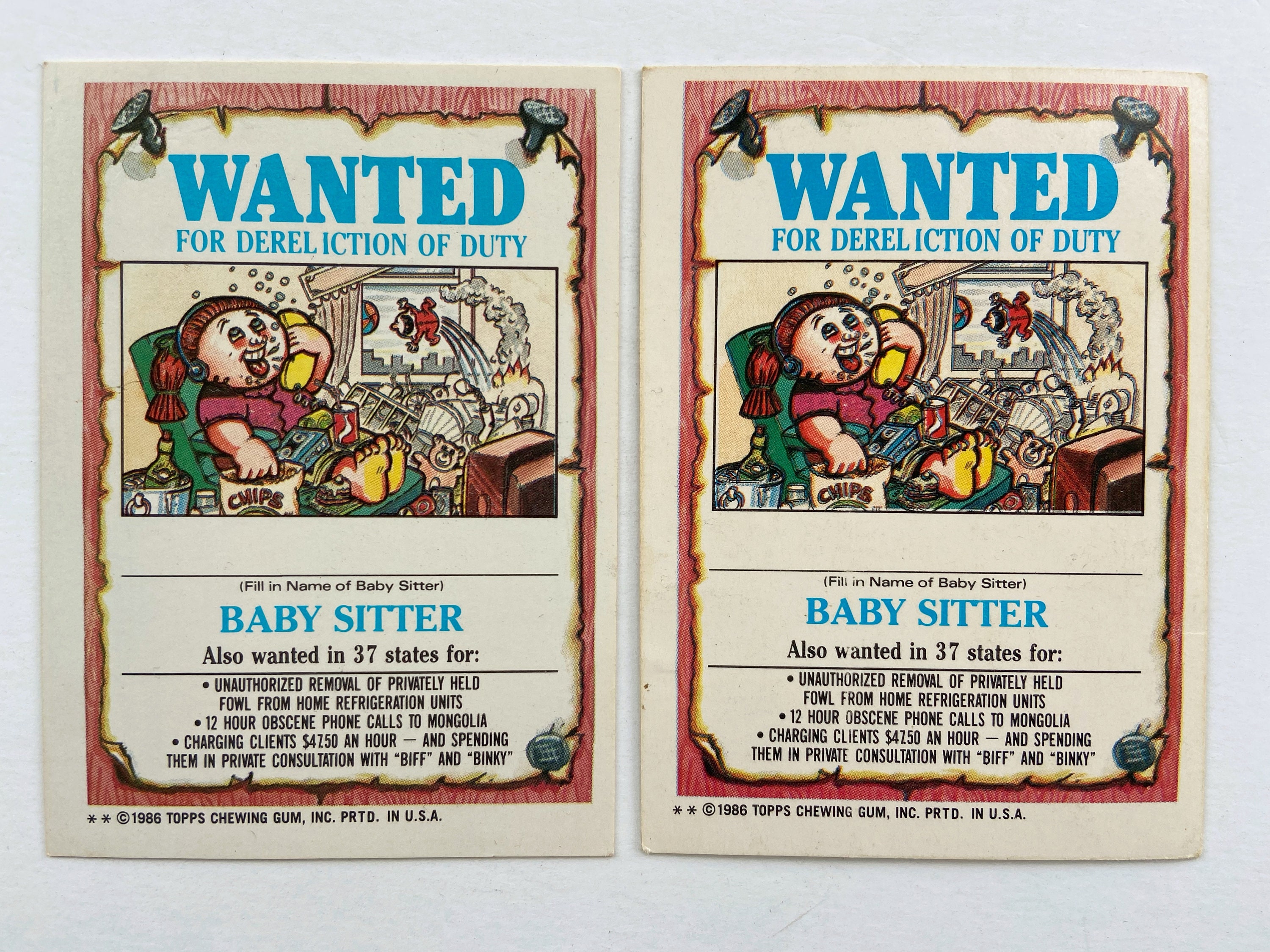 ジャスト・キッズ 1986 Garbage Pail Kids Series 3 Hurt Curt w/Copyright #89a