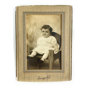 Large Antique Cardboard Photo Frame Young Girl Portrait, Faingold, Photography Frame - Art Deco Frame