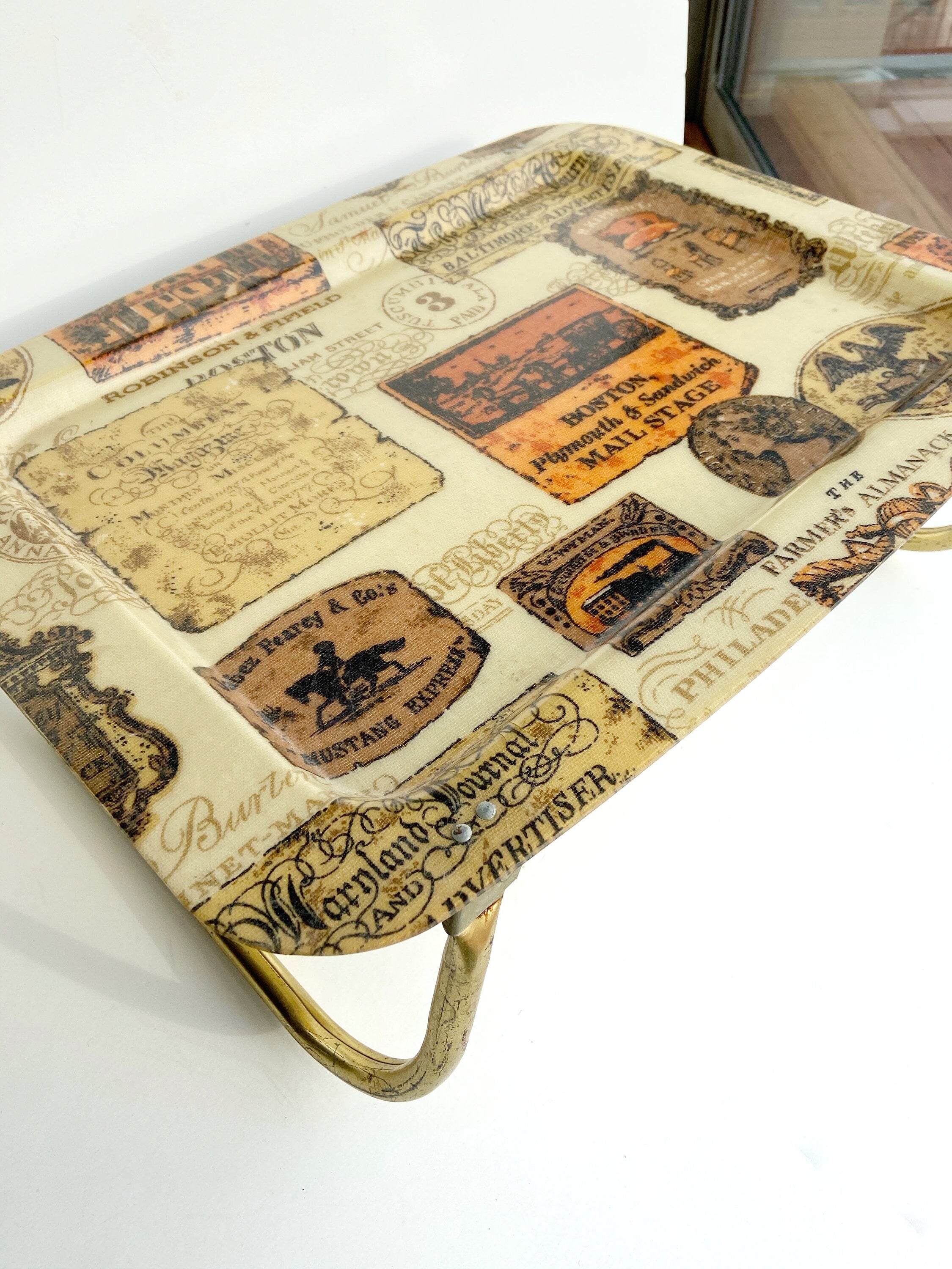 1970s Vintage Fiberglass TV Tray Tv Tray Boston Advertising Etsy