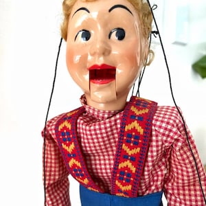 Vintage 1950s Hazelles Hansel 313 Talking Marionettes, Hazelles Popular Hansel Marionette Puppet, Vintage Toy Rare