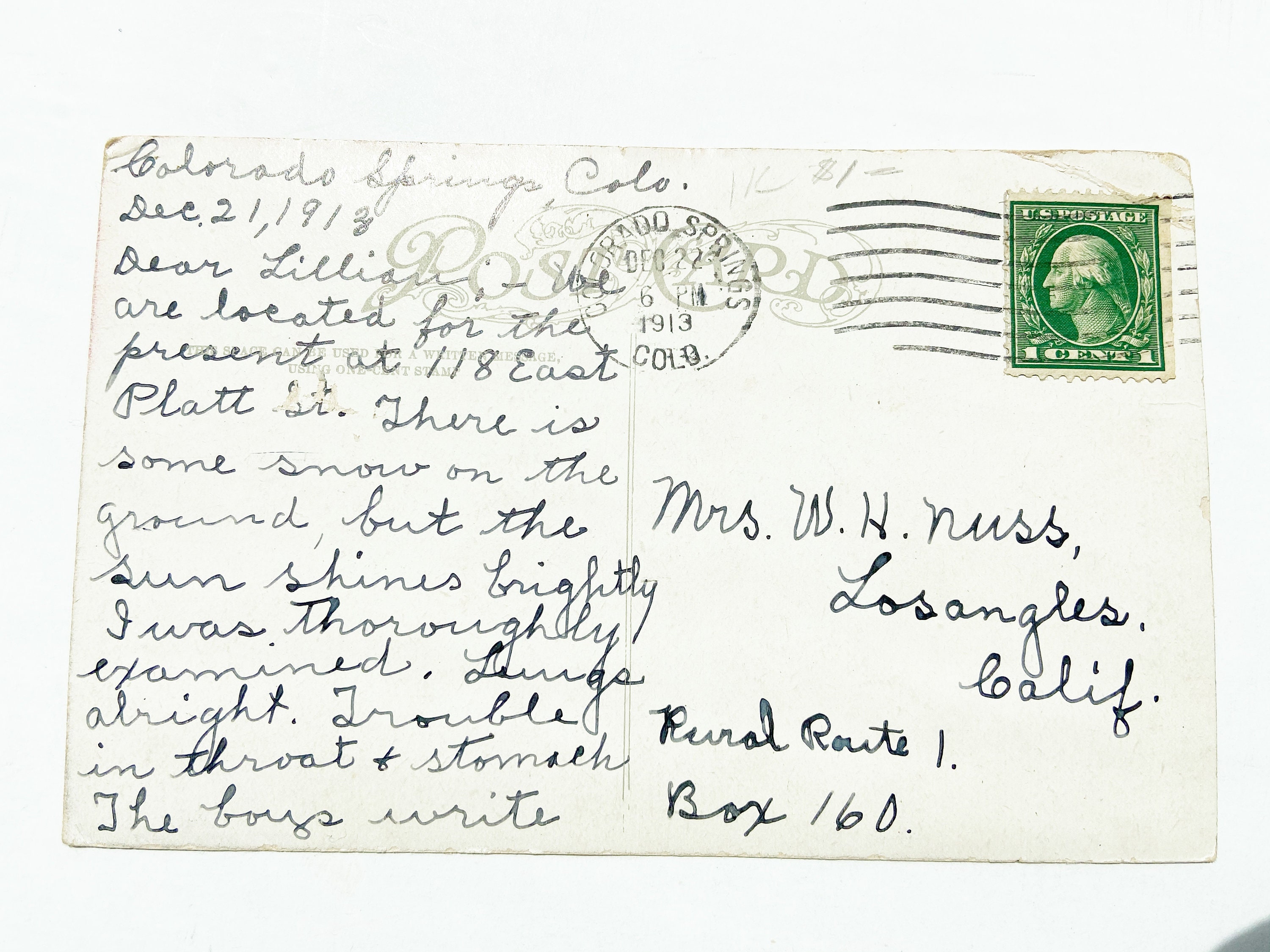 Rare George Washington One Cent Stamp 1913 Colorado Springs - Etsy