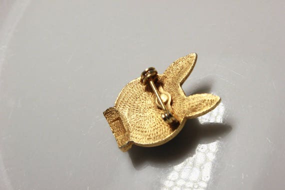 Retro Playboy Bunny Brooch ~ Brushed Gold Playboy… - image 6