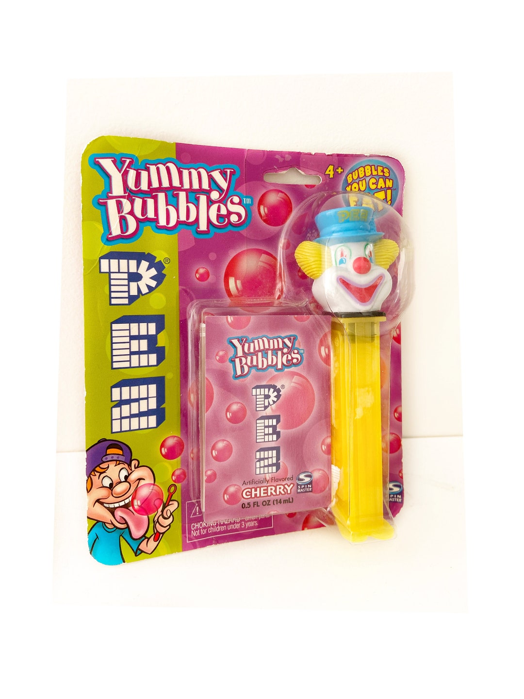 Clown Peter PEZ Bubble Blower W/wand & Bubbles 6