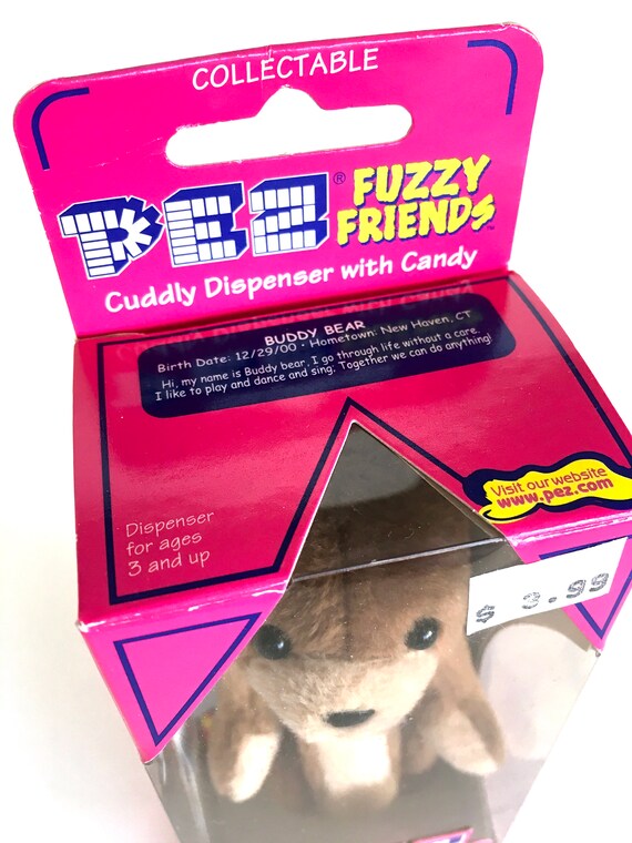 pez fuzzy friends teddy bear