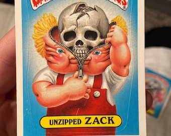 1986 Topps Garbage Pail Kids Cards: Bony Tony & Unzipped Zack - Etsy