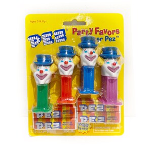 Vintage 2000 PEZ Party Favors Peter Pez Clown Candy Dispenser Set of 4