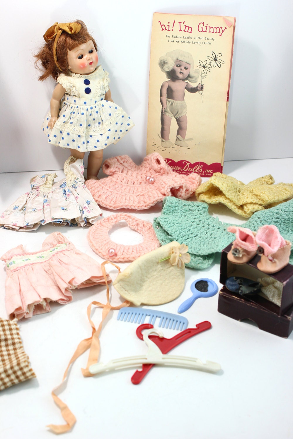 Vintage Vogue Ginny Donna Doll Auburn Red Hair 1952 RARE Strung Vogue