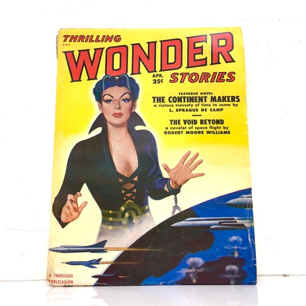 Thrilling Wonder Stories, Comic April 1951: A Retro Gem, Space Goddess, Mother Earth, Fathers Day Gift