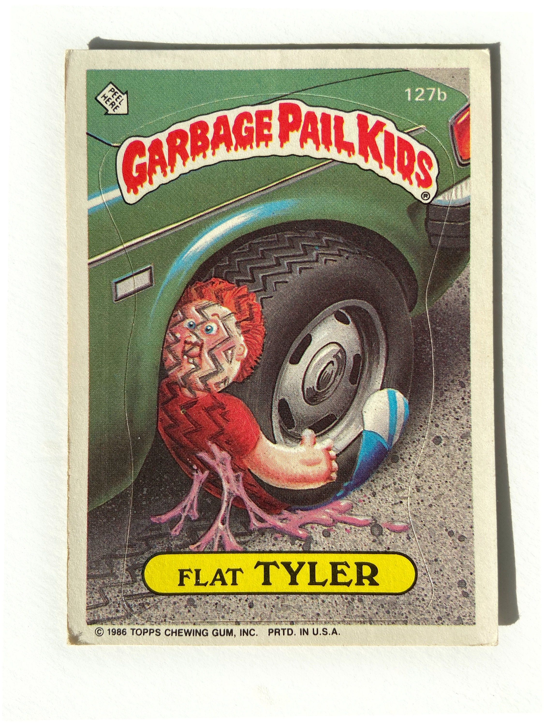 希少1928年 当時のシール付◆ラリック カーマスコット「コックナン」鶏／チャボ 1986 Topps Garbage Pail Kids Cards: Flat TYLER & Travellin' TRAVIS