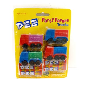 Vintage 2000 PEZ Party Favors Trucks Candy Dispenser Set of 4