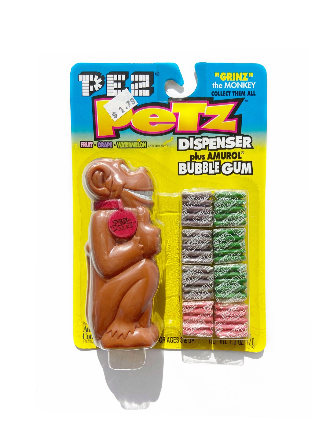 Vintage Pez Petz Candy Gum Dispenser, PEZ Petz: “grinz” the