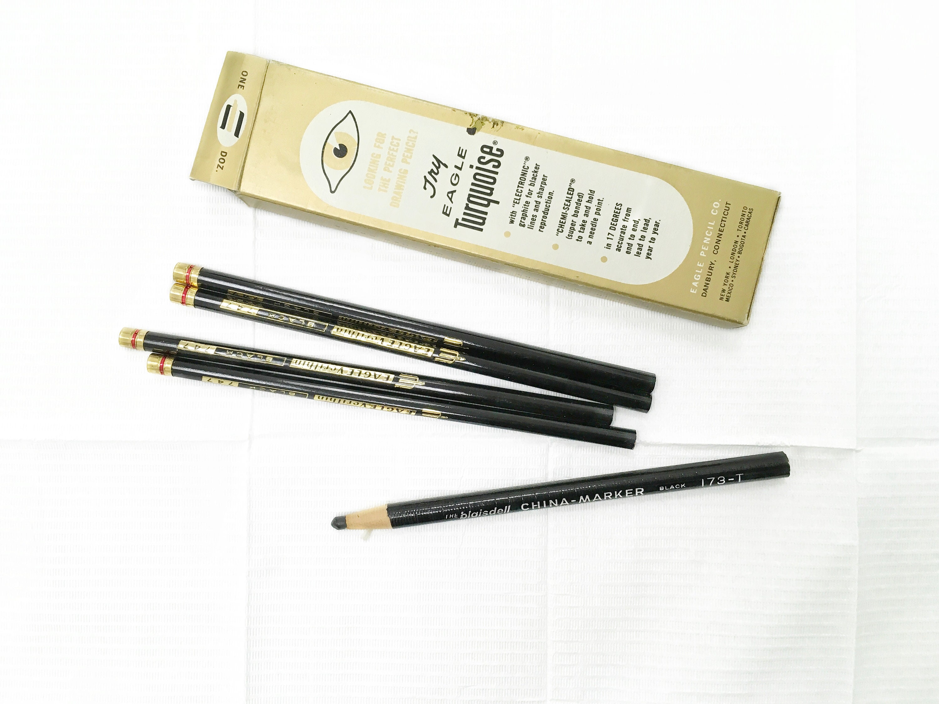 Vintage Prismacolor Thick Lead Eagle Colored Pencils Lot of Etsy