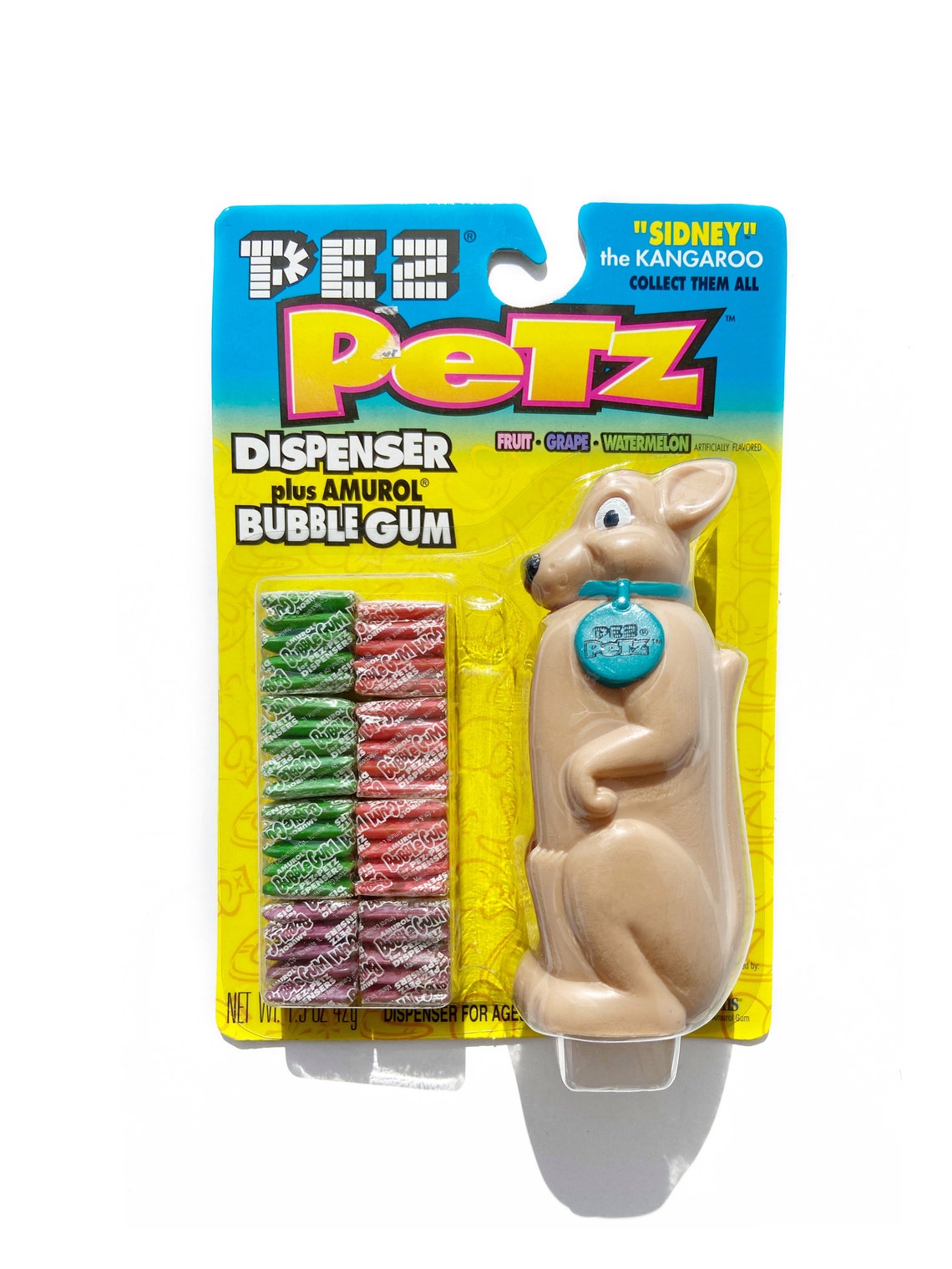 Vintage Pez Petz Candy Gum Dispenser, PEZ Petz sidney the Kangaroo