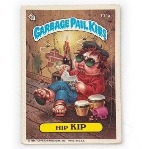 1986 Topps Garbage Pail Kids Card Hip KIP Garbage Pail Kids 1986 134a 134b and WALT Witless image 2