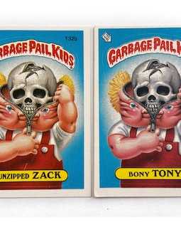 1986 Topps Garbage Pail Kids Cards: Bony Tony & Unzipped Zack - Etsy