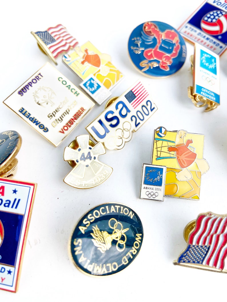 Vintage Lot Olympics Lapel Pins Torch Sydney Athens USA Etsy
