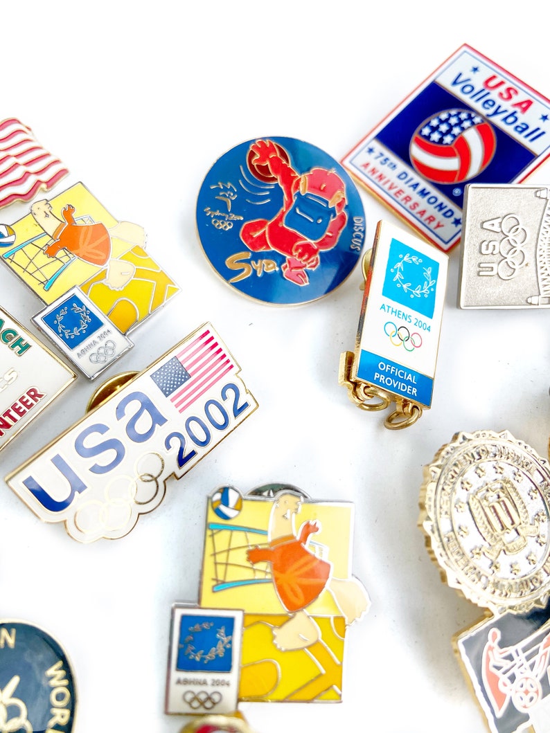 Vintage Lot Olympics Lapel Pins Torch Sydney Athens USA Etsy