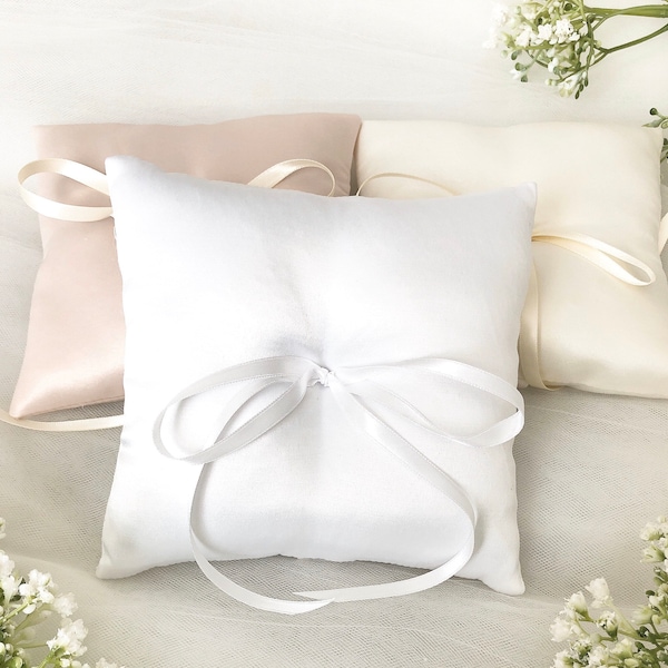 High Quality, Satin Beautiful Wedding Ring Pillow- 2 sizes -  Handmade in the USA, Ring Bearer Pillow, Ring Pillow, Ring Boy