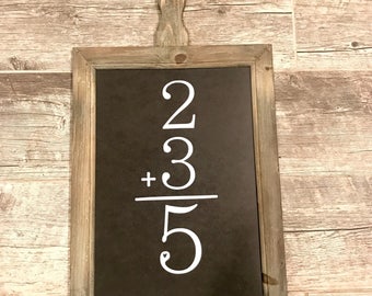 2 Plus 3 Equals Family Sign