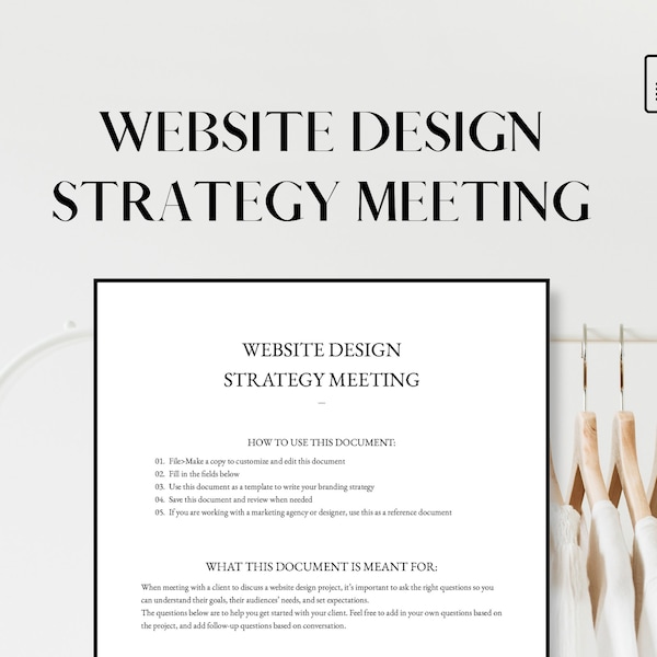 Website Design Strategy Meeting Template