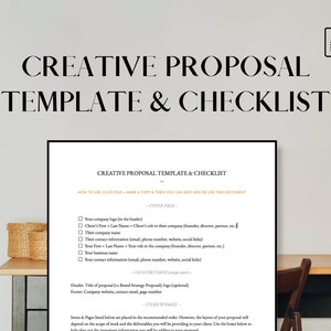 Creative Designer&#39;s Proposal Template & Checklist