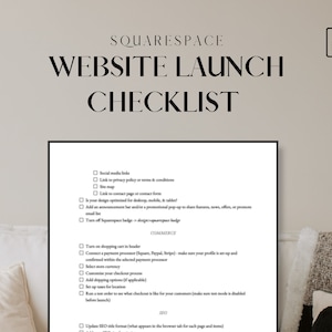 Lista de verificação e planejador de lançamento de site - Squarespace