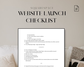 Website Launch Checklist & Planner - Squarespace