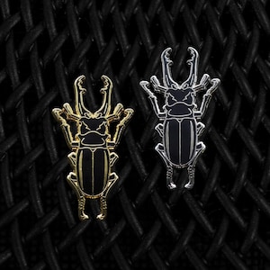 Stag Beetle Hard Enamel Pin, Insect Accessories, Entomology Gifts, Bug Pins.