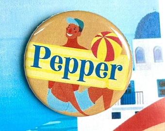 Pin, botón, insignia, imán inspirados en el musical Mamma Mia Pepper, teatro musical.