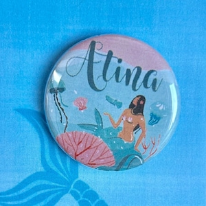 Little Mermaid the Musical Inspired Daughters of Triton Atina Pin, Magnet, Button, Badge, Musical Theatre