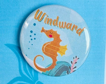 Little Mermaid the Musical Inspired Windward Pin, Magnet, Button, Badge, Musical Theatre