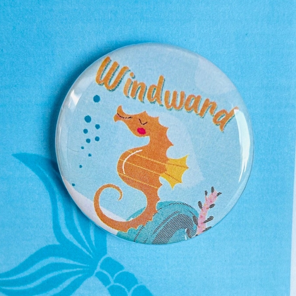 Little Mermaid the Musical Inspired Windward Pin, Magnet, Button, Badge, Musical Theatre