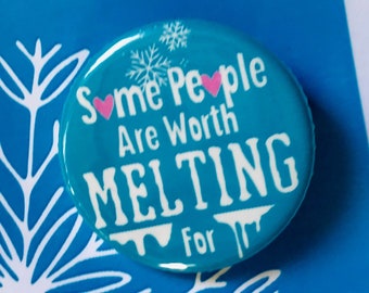 FROZEN Das Musical inspirierte, dass manche Leute wert sind, Olaf, Anna Anstecknadel, Button, Abzeichen, Magnet, Musiktheater