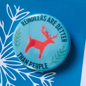 FROZEN The Musical Reindeers Are Better Than People, Sven, Kristoff, Pinback, Button, Badge, Magnet, Musical Theatre