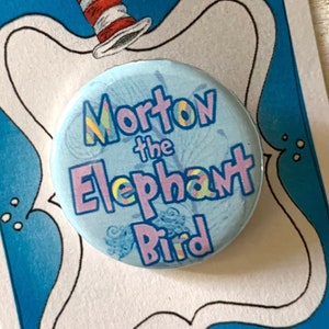 Seussical inspirierte Elefant Vogel, Morton Pin, Abzeichen, Magnet, Musiktheater Schmuck