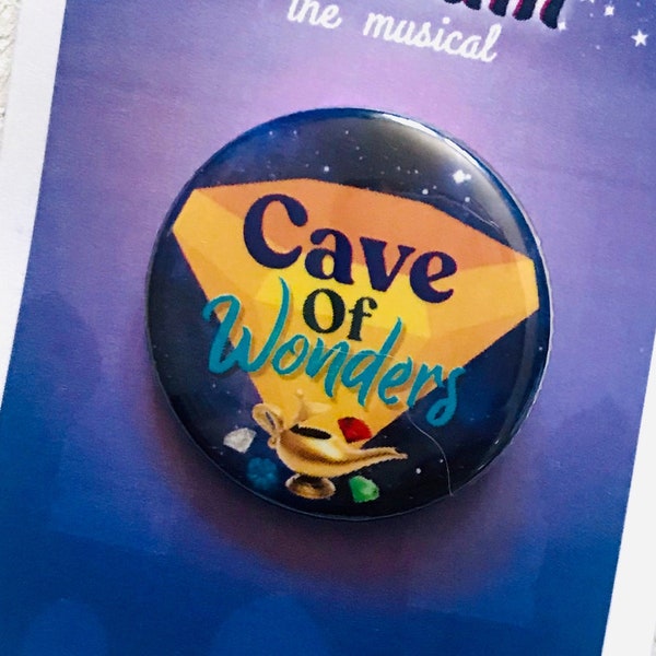 Aladdin the Musical Cave of Wonders Inspired Pin, Magnet, Button, Musical Theatre