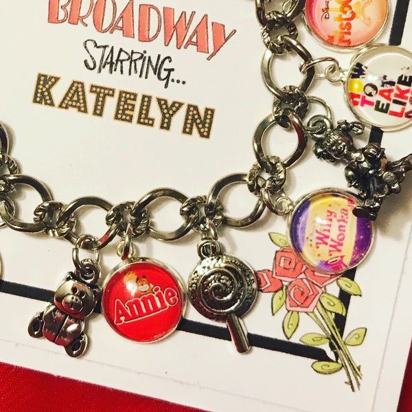 INDIVIDUAL Musical Inspired Mini Pendant & Charm for Charm Bracelet, Musical Theatre Jewelry