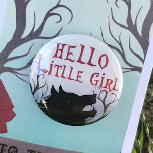 INTO THE WOODS Inspired Little Red, Wolf Pinback, Button, Musical Theatre