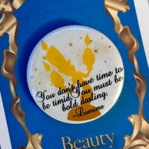 Beauty and The Beast Inspired Lumiere Pin, Pinback, Button, Musical Theatre