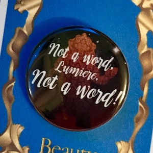Beauty and The Beast Inspired Cogsworth Pin, Pinback, Button, Musical Theatre
