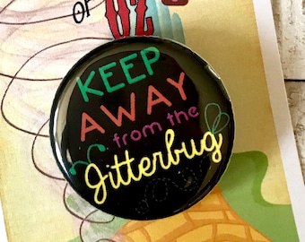 Czarnoksiężnik z Krainy Oz inspirowany pinem, pinbackiem, guzikiem, Jitterbugiem, teatrem muzycznym