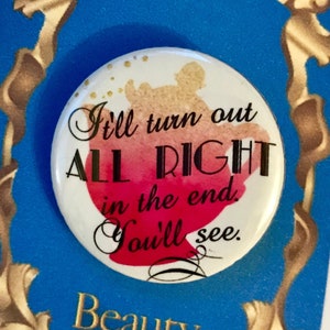 Beauty and The Beast Inspired Mrs. Potts Pin, Pinback, Button, Musical Theatre