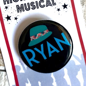 Ryan Evans High School Musical Inspired Pin, Magnet, Button, Musical Theatre