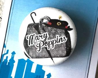 Mary Poppins Musical Inspired Pin, Pinback, Button, Musical Theatre