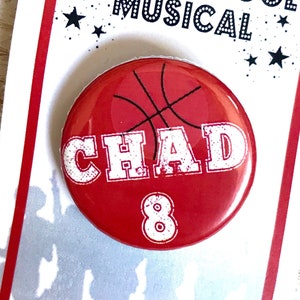 Chad High School Musical Inspired Pin, Magnet, Button, Musical Theatre