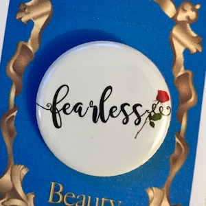 Beauty and The Beast Inspired Belle, Rose, Pinback, Button, Musical Theatre