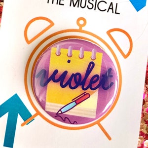 9 to 5 the Musical Inspired Violet Pinback, Button, Badge, Magnet, Musical Theatre